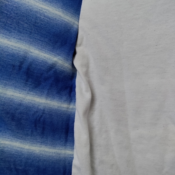 Blue and White Stripped Attached Cardigan and Shirt - Picture 4 of 8